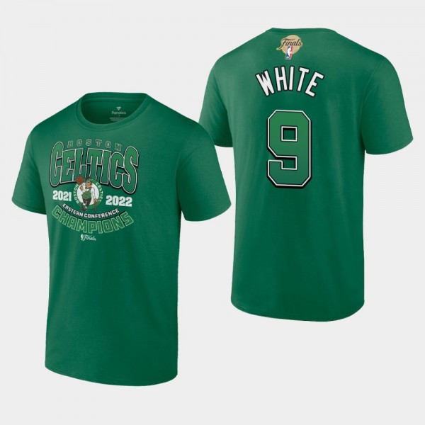 2022 Eastern Conference Champions Derrick White Boston Celtics T-shirt Trap Green