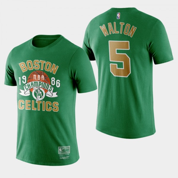 Boston Celtics Bill Walton 1986 Finals Championship 16th Green T-Shirt