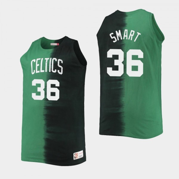 Men's Boston Celtics #36 Marcus Smart Tie-Dye Big ...