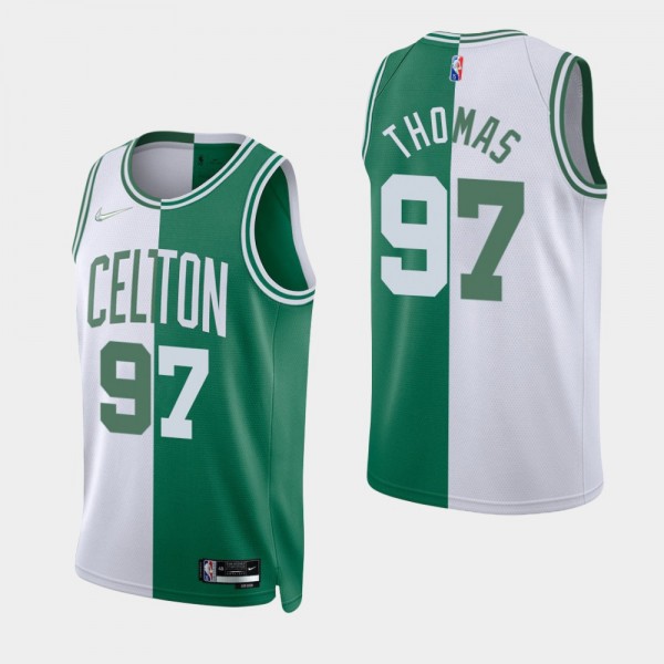 Boston Celtics #97 Brodric Thomas NBA 75th Split Edition Kelly Green White Jersey