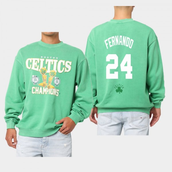 Bruno Fernando Boston Celtics Men's Vintage Champs Trophy Sweatshirt Green