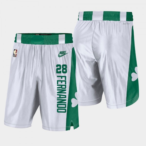 Bruno Fernando Boston Celtics Classic Edition NBA 75th White Shorts Performance