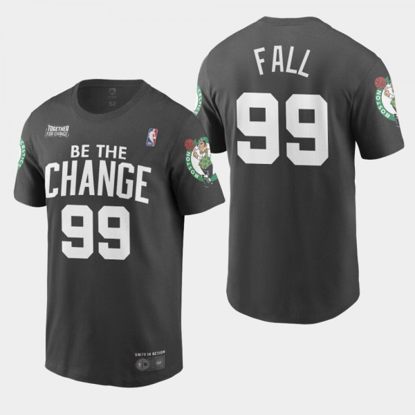 Boston Celtics Tacko Fall BLM Statement Be The Change Black T-Shirt