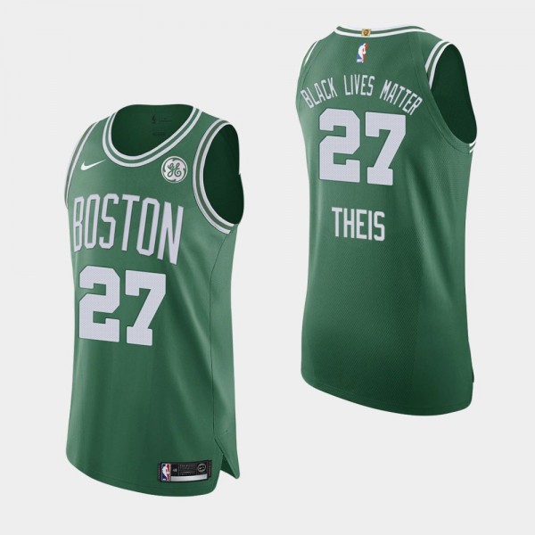 Daniel Theis Boston Celtics Orlando Return Black Lives Matter Icon Authentic GE Patch Green Jersey