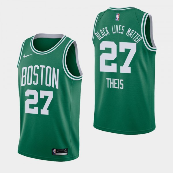 Daniel Theis Boston Celtics Orlando Return Black Lives Matter Icon Green Jersey