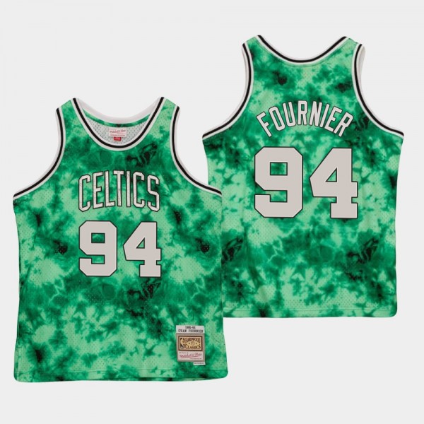 Celtics Evan Fournier Galaxy Green Jersey