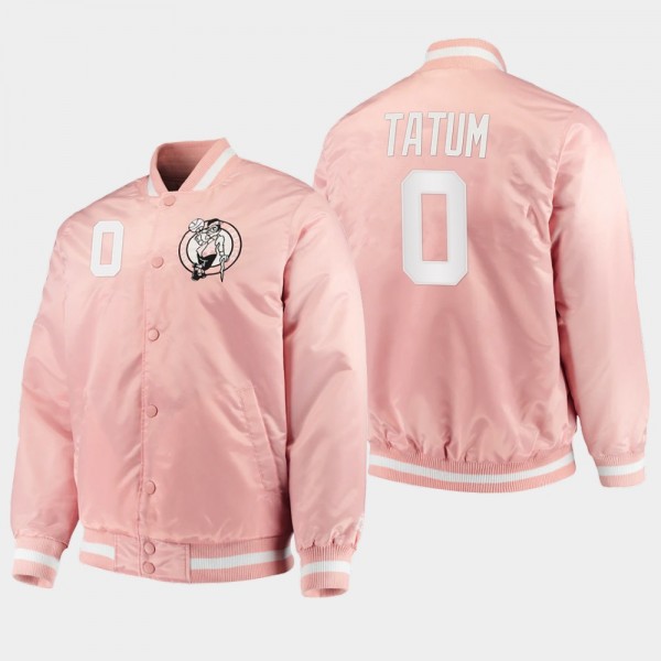 Men's Jayson Tatum Celtics Full-Snap Satin Jacket