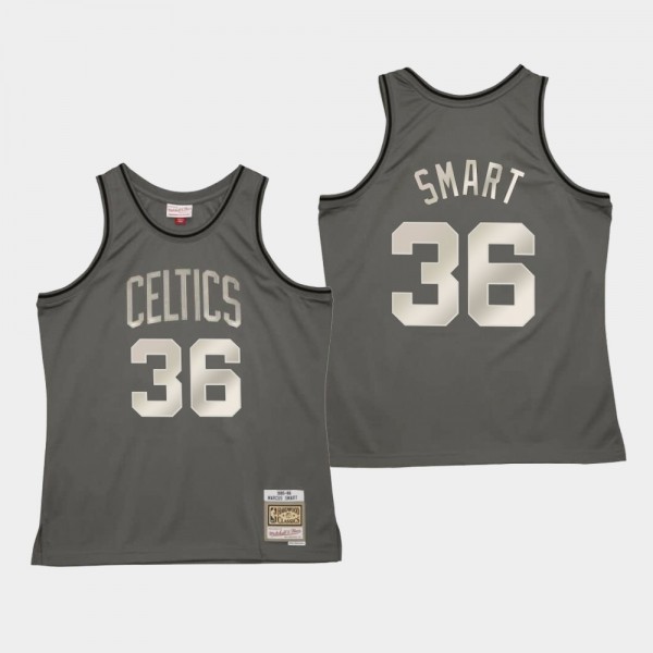 Celtics Marcus Smart Metal Works Gray Jersey