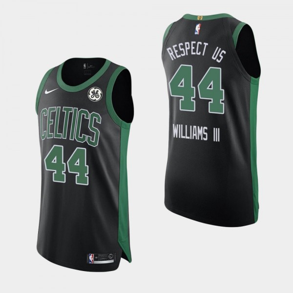 Robert Williams III Boston Celtics Orlando Return Respect Us Statement Authentic GE Patch Black Jersey