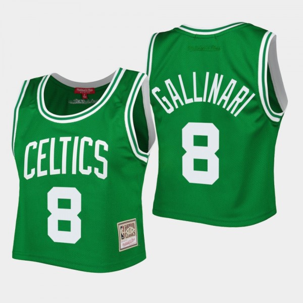 Danilo Gallinari Boston Celtics Women's Crop Player Tank Top HWC Limited Kelly Green