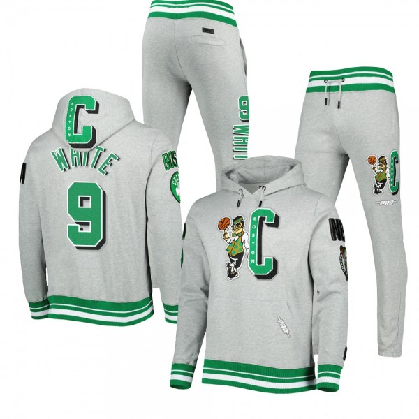 Boston Celtics Mash Up Capsule Derrick White Gray Suits Hoodie and Sweatpants