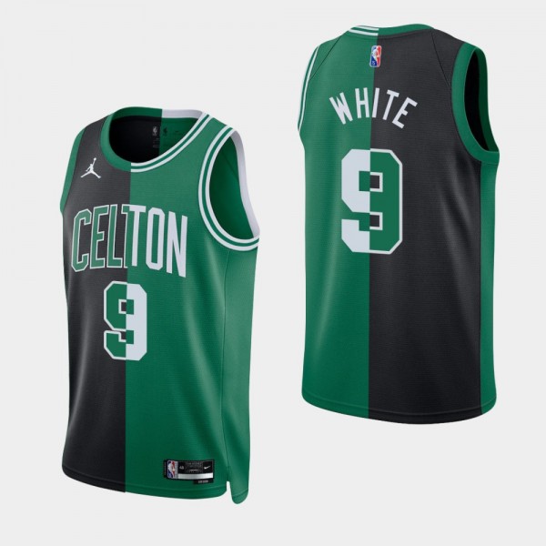 Boston Celtics Derrick White NBA 75th Split Edition Black Green Jersey