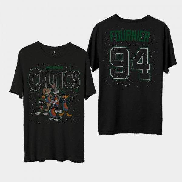 Evan Fournier Boston Celtics Space Jam 2 Home Squad Advantage T-shirt Black