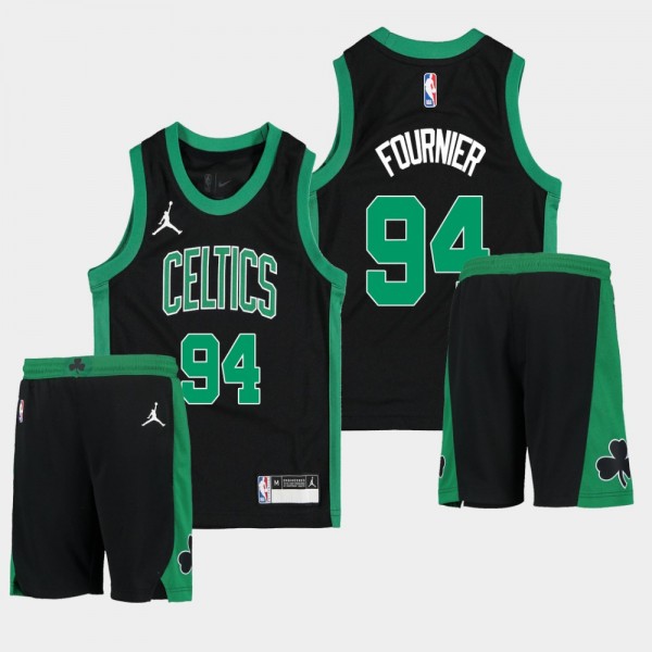 Evan Fournier Boston Celtics Youth Statement Edition Jersey & Shorts Suits Black