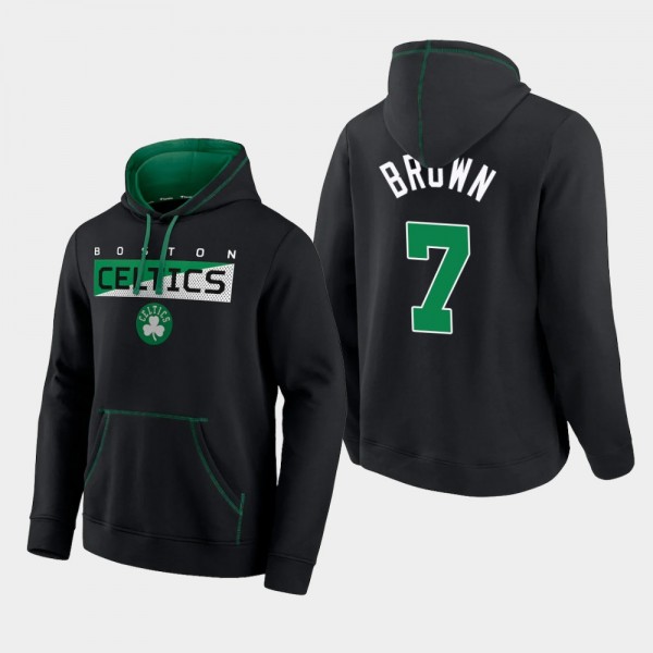 Jaylen Brown Boston Celtics Split Logo Hoodie Blac...