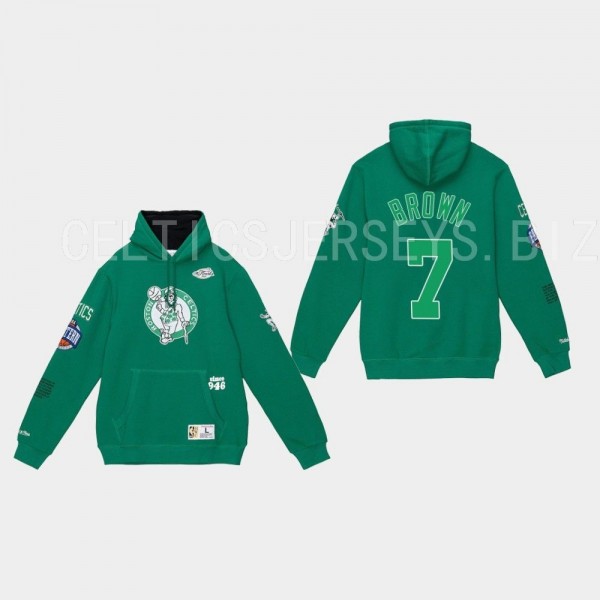 Boston Celtics Jaylen Brown Fleece Origins Green Hoodie