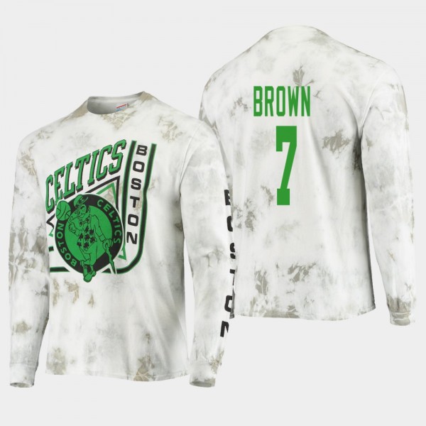 Jaylen Brown Boston Celtics 2021 Junk Food Throwback Tie-Dye T-Shirt Green