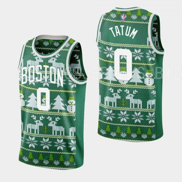Boston Celtics Christmas Night Jayson Tatum Jersey Kelly Green