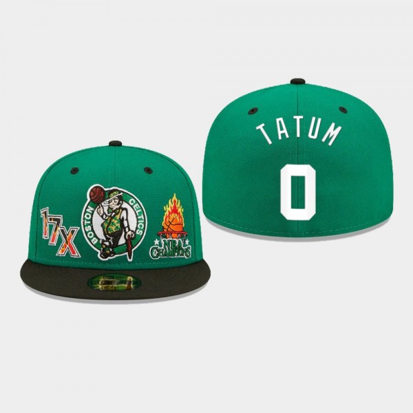 Celtics Fire Jayson Tatum Green 59FIFTY Fitted Hat