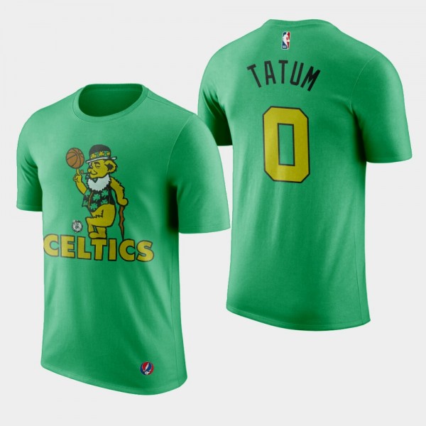 Jayson Tatum Grateful Dead Boston Celtics Green T-...