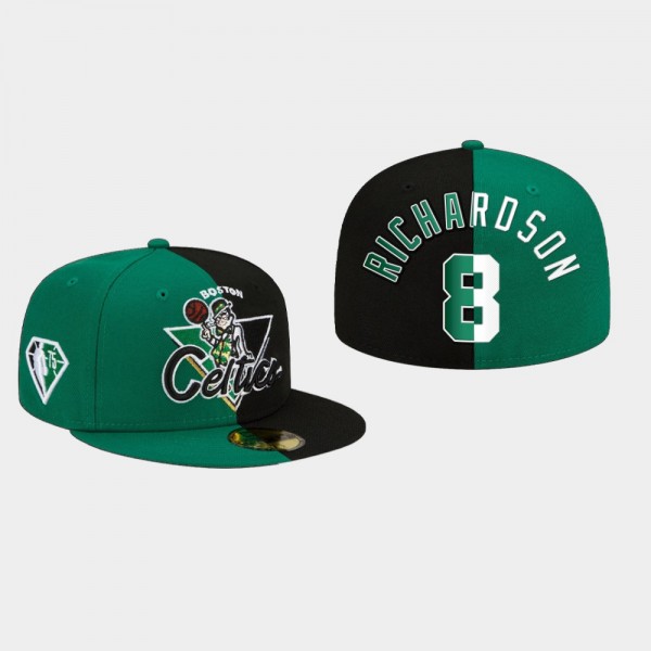 Celtics 75th Anniversary Josh Richardson 59fifty Black Green Split Hat