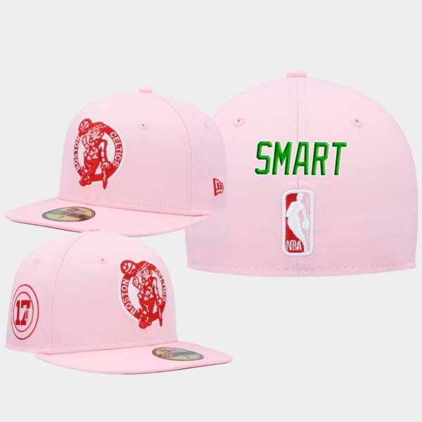 Marcus Smart Boston Celtics 2021 New Era Candy Cane Hat Pink