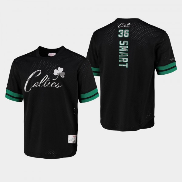 Boston Celtics Marcus Smart Mesh Mitchell & Ness Crew Neck T-shirt Black