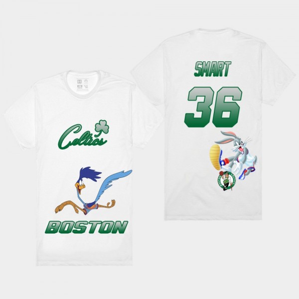 Boston Celtics Marcus Smart Space Jam x NBA T-Shirt White