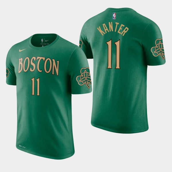 Men's 2019-20 Boston Celtics #11 Enes Kanter City Edition T-Shirt