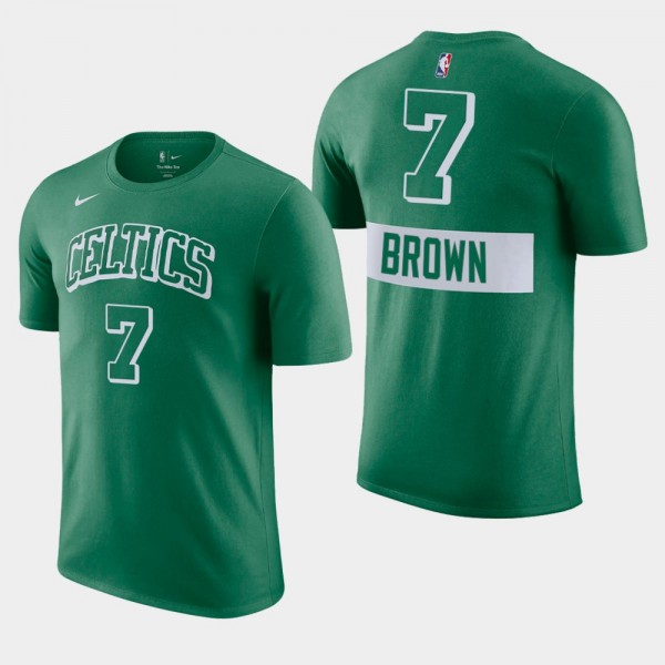 2021-22 Celtics Jaylen Brown City Edition Green T-...