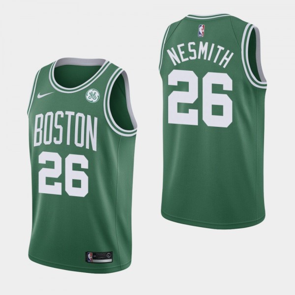 Boston Celtics Aaron Nesmith Icon GE Patch 2020 NBA Draft First Round Pick Green Jersey