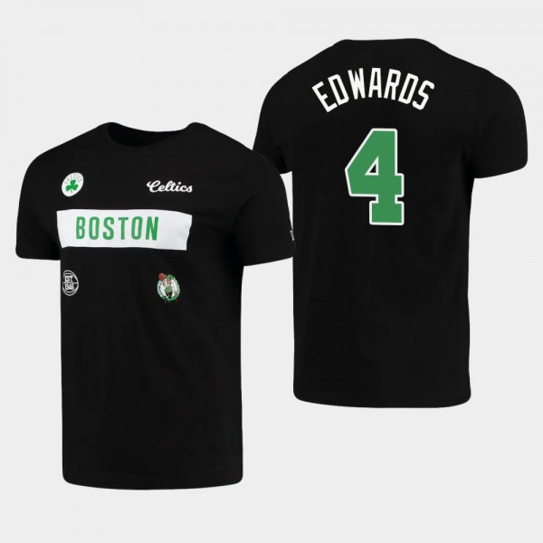 Men's Celtics #4 Carsen Edwards Team New Era T-Shi...