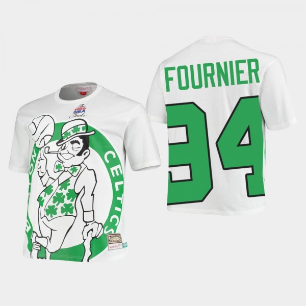 Men's Celtics #94 Evan Fournier Blown Out T-Shirt