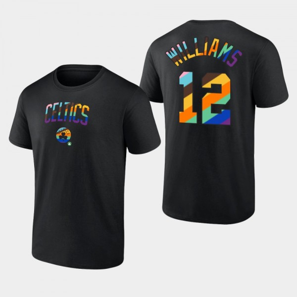 Boston Celtics #12 Grant Williams Logo Pride Fanatics Branded T-shirt Black
