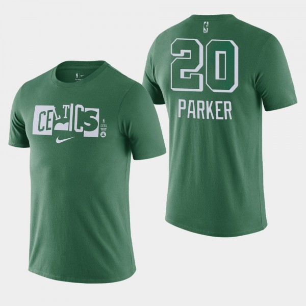 Men's Celtics #20 Jabari Parker Split Logo City Nike T-shirt