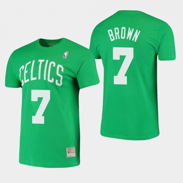 Men's Celtics #7 Jaylen Brown Hardwood Classics St...