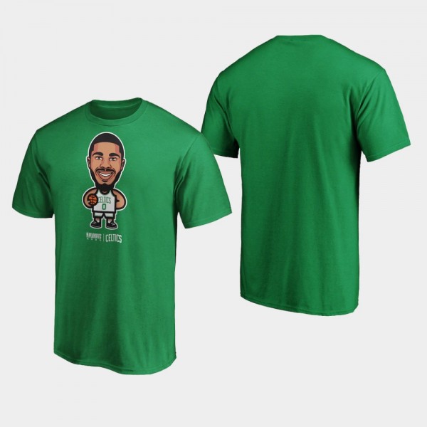 Men's Celtics #0 Jayson Tatum 2020 NBA Playoffs Bound Star T-Shirt