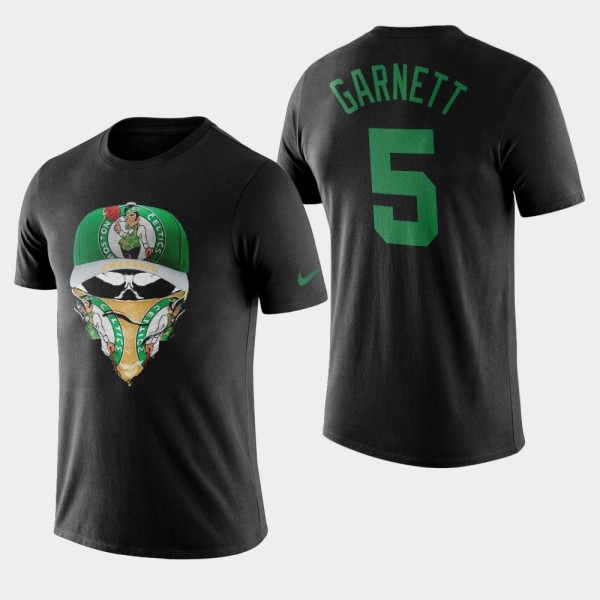 Men's Celtics #5 Kevin Garnett Skull Mask 2019-nCo...