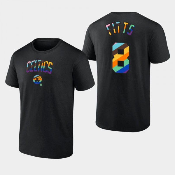 Malik Fitts Boston Celtics Logo Pride Black T-shirt Fanatics Branded
