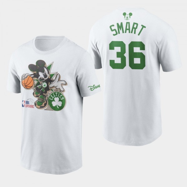 Men's Celtics #36 Marcus Smart Disney Mickey Mouse...