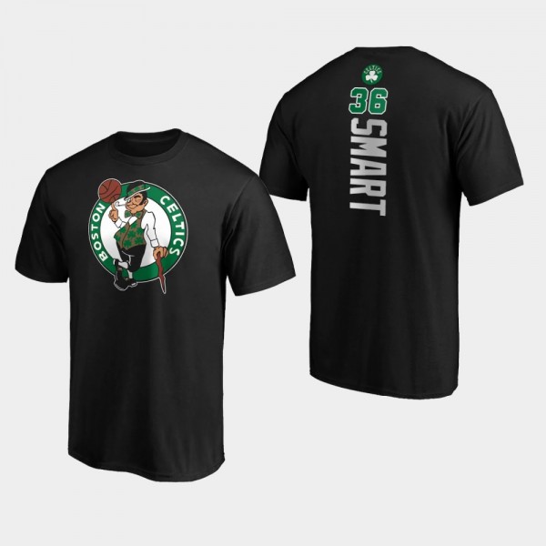 Boston Celtics Primary Team Logo Marcus Smart Blac...