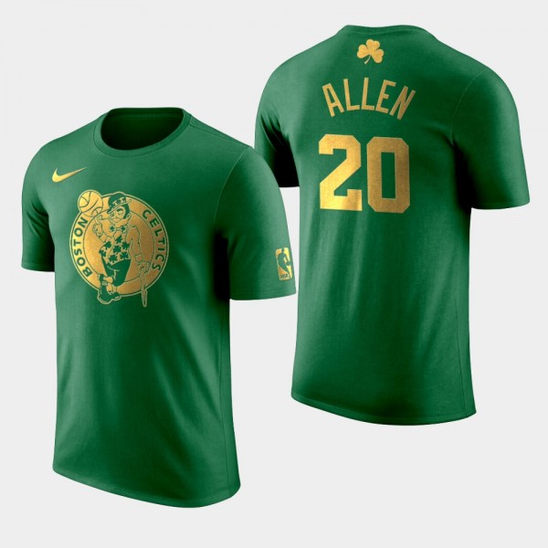 Men's Celtics #20 Ray Allen St. Patrick's Day Gold...