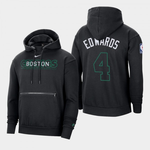 Boston Celtics Carsen Edwards Courtside Global Exploration Pullover Black Hoodie