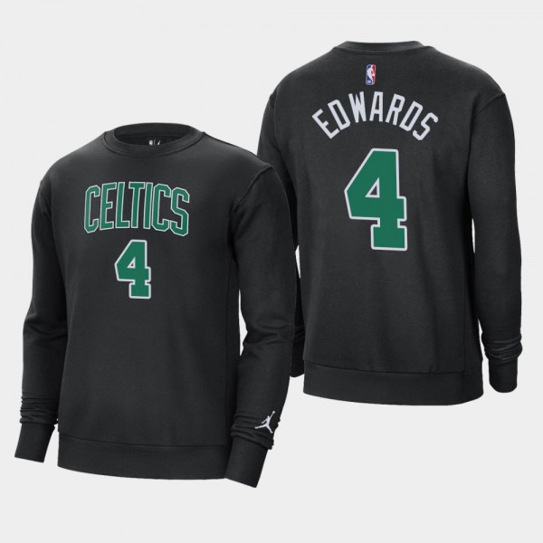 Boston Celtics Carsen Edwards Statement Jordan Brand Fleece Crew Black Sweatshirt