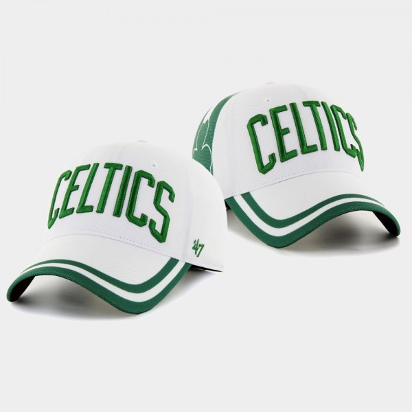 Celtics Adjustable White Flex Solo Jersey Hat