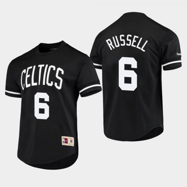 Men's Celtics #6 Bill Russell Mesh Name & Number Shirt