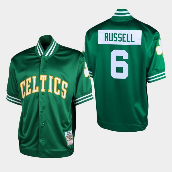 Men's Mitchell & Ness Celtics #6 Bill Russell Shooting Authentic T-Shirt