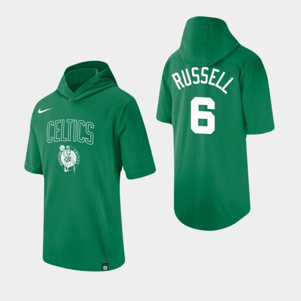 Men's Celtics #6 Bill Russell Wordmark Logo Hooded...