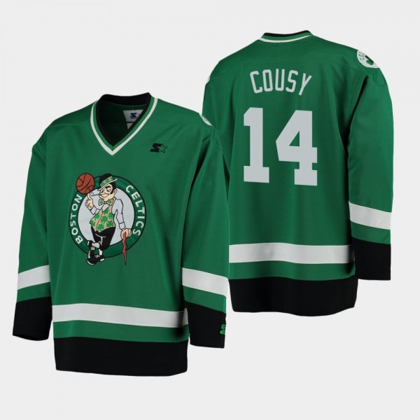 Men's Boston Celtics #14 Bob Cousy Hockey Jersey