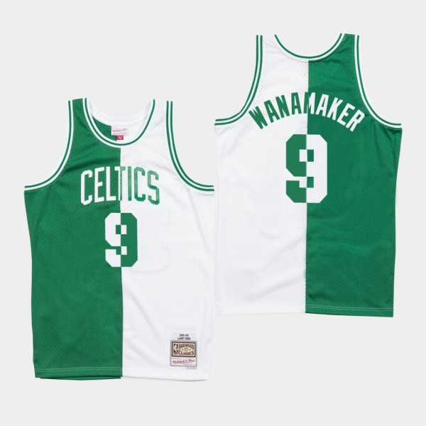 Men's Boston Celtics #9 Bradley Wanamaker Split Je...